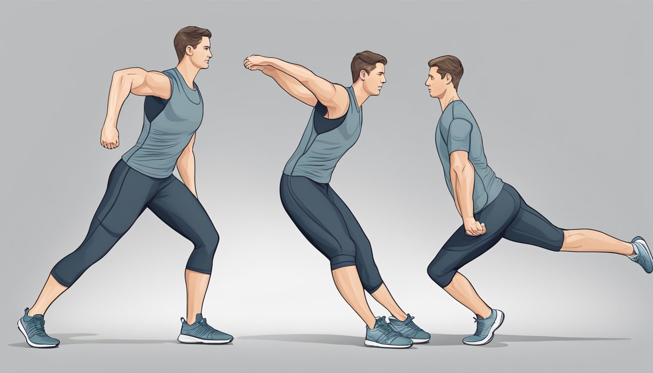 A personal trainer demonstrates stretching and strengthening exercises for injury prevention and recovery